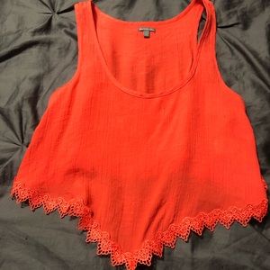 Orange crop top